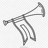 Clip Trumpet Drawing Coloring Clipart Cartoon Colouring Trumpets Pages  sketch template