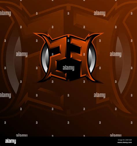 ZF Logo Letter Design in Orange Color, Logo for game, esport, initial ...