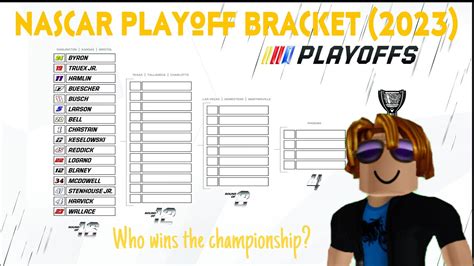 2023 NASCAR Playoff Bracket Predictions #nascarplayoffs - YouTube