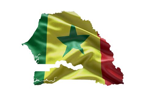 Senegal mapa contorno icono. png alfa canal. país con nacional bandera 21194053 PNG