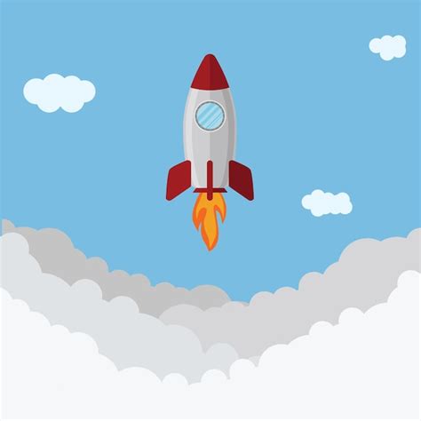 Premium Vector | Rocket ship launch background vector eps 10 concept of ...