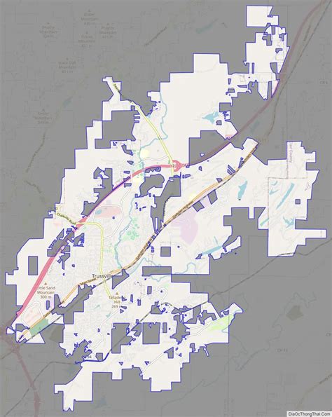 Map of Trussville city