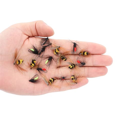 10Pcs Artificial Bee/Ant Fishing Lures Hook Bionic Bait Bumble Fishing Tackle #10 Insect Fly ...