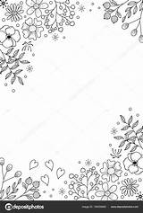 Marcos Para Flores Bordes Colorear Imprimir Border Hojas Marco Borders  sketch template