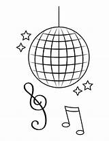 Disco Ball Coloring Pages Sketch Page sketch template