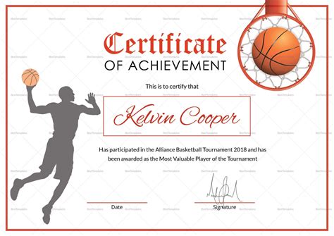 Basketball Awards Certificates – Calep.midnightpig.co Throughout Sports Award Certificate ...