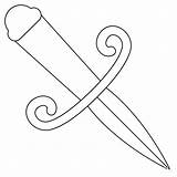 Dagger coloring Page  ColouringPages sketch template