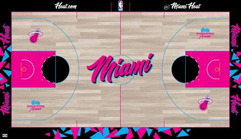 I designed a Miami Heat City Edition court. : heat