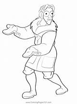 Milos Looking Behind Coloring Page For Kids  Free Atlantis The Lost sketch template