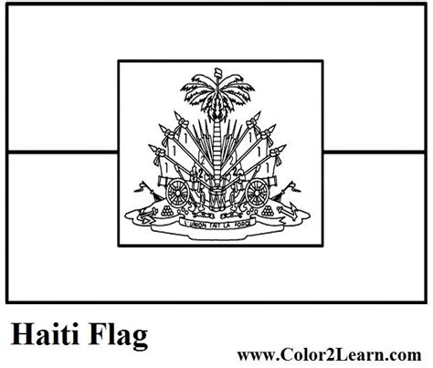 haiti flag to color | Flag coloring pages, Haiti flag, Haitian flag