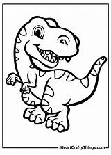 Simple Dinosaur Coloring Pages sketch template