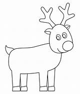 Christmas Reindeer Face Coloring Pages Sketch Page sketch template