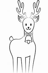Adorable Christmas Reindeer sketch template