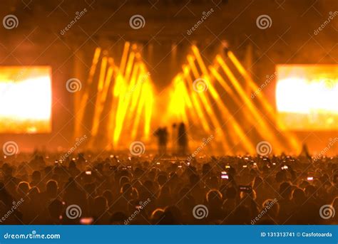 Concert and Crowded People. Stock Image - Image of concert, crowd: 131313741