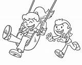 Swing Coloring Page sketch template