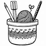 Crochet Coloring Page · Creative Fabrica sketch template