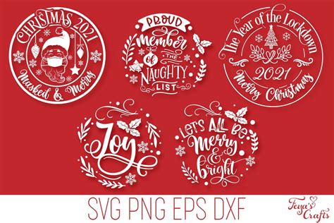 Round Christmas Ornaments SVG Pack | Round Sign SVG Cricut By Anastasia Feya Fonts & SVG Cut ...