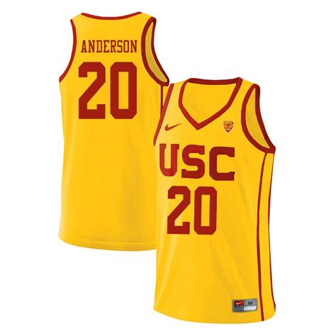 Men #20 Ethan Anderson USC Trojans College Basketball Jerseys Sale ...