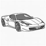 Ferrari 458 Coloring Pages sketch template