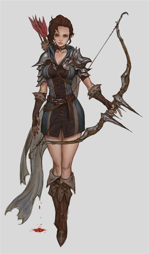 archer, byung ju an | Concept art characters, Female character design ...