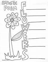Poetry Printables And Coloring Pages  CLASSROOM DOODLES sketch template