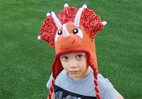 Crochet Triceratops Hat Pattern. Cute Easy Written | Etsy | Crochet triceratops, Crochet ...