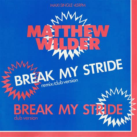 Matthew Wilder Break my stride (Vinyl Records, LP, CD) on CDandLP