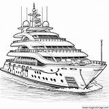 Luxurious Yacht coloring page To Print For Free sketch template