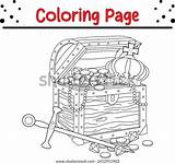 Open Treasure Chest Coloring Page Stock Vector Royalty Free  sketch template