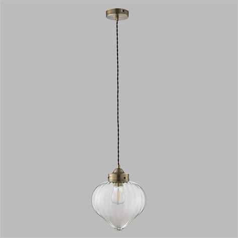 Voyager Rio Ribbed Glass Ceiling Fitting | Dunelm | Glass ceiling ...