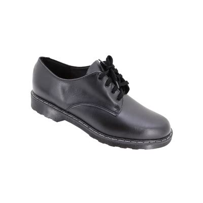 Buccaneer Boy's Genuine Leather School Shoes - Black - AWA Wholesale