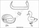 Arabic Alphabet Coloring Pages Alif sketch template