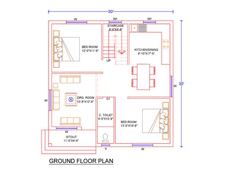 30x30 House Plan|30x30 House Plans India - Indian Floor Plans