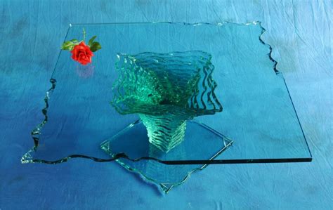 Contemporary coffee table - ATLANTIDE - MIROITERIE PETITJEAN - glass / square
