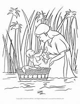 Baby Moses Coloring Pages sketch template