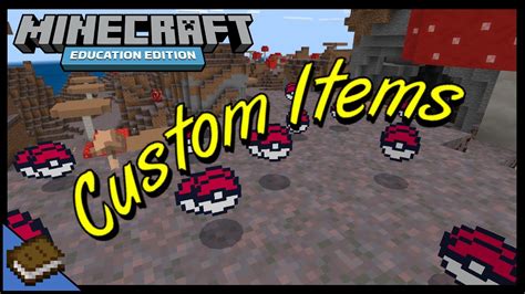 How to Create Custom Items - MINECRAFT EDUCATION - YouTube