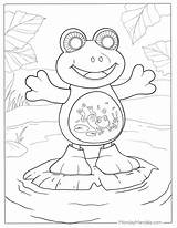Cartoon Frog Coloring Pages sketch template