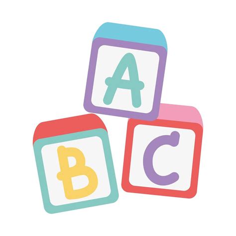 school education alphabet blocks isolated icon design white background ...