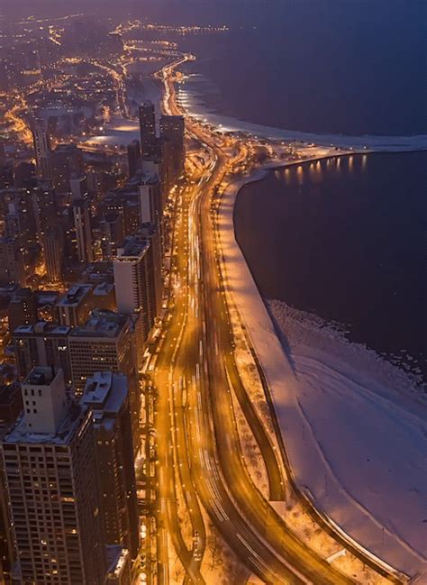 Chicago At Night, Downtown Chicago, Chicago Illinois, Chicago Winter, Chicago Lake, Lake ...
