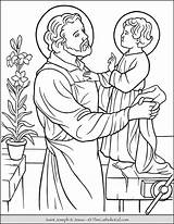 Saint Joseph & Jesus Coloring Page  TheCatholicKidcom sketch template