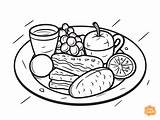 Breakfast Food Coloring Page For Kids  Free Printable coloring sketch template