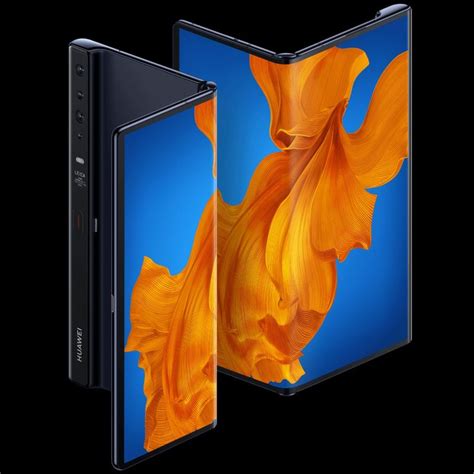 the samsung foldable phone is shown with an orange flower on its back ...