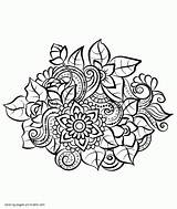 Hard Coloring Pages Flowers HD Png Download  Transparent Image sketch template