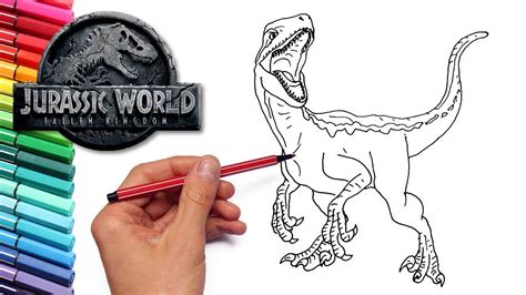 Raptor Blue Dinosaur Coloring Pages | Dinosaur coloring pages, Dinosaur ...