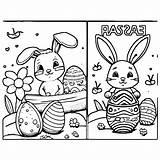 Easter Coloring Pages For Children · Creative Fabrica sketch template