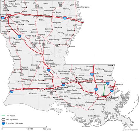 quentin sacco: Louisiana Parish Map LA