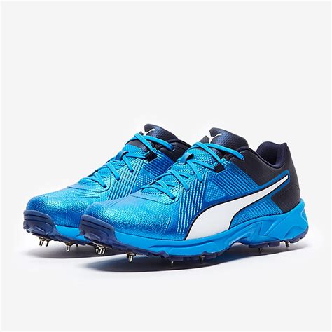 Mens Shoes - Puma evoSPEED 19.1 Cricket Spike - Blue/White - Spikes