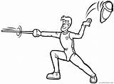 Sports Coloring Pages fencing Printable 2021 5752 Coloring4free  sketch template