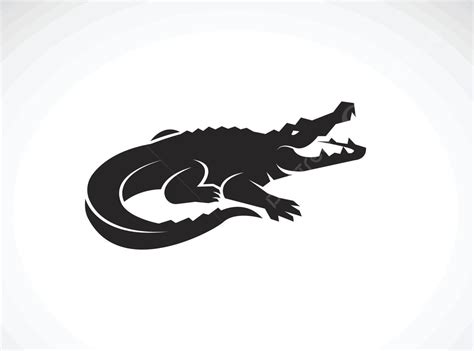 Wild Crocodile Vector Design On A White Backgroundfeaturing Majestic Wild Animal Vector, Design ...