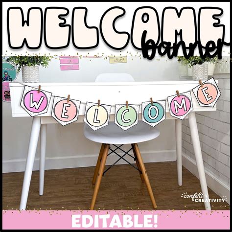 Editable Classroom Welcome Banner Retro Classroom Decor Classroom Banner Classroom Decor Back to ...